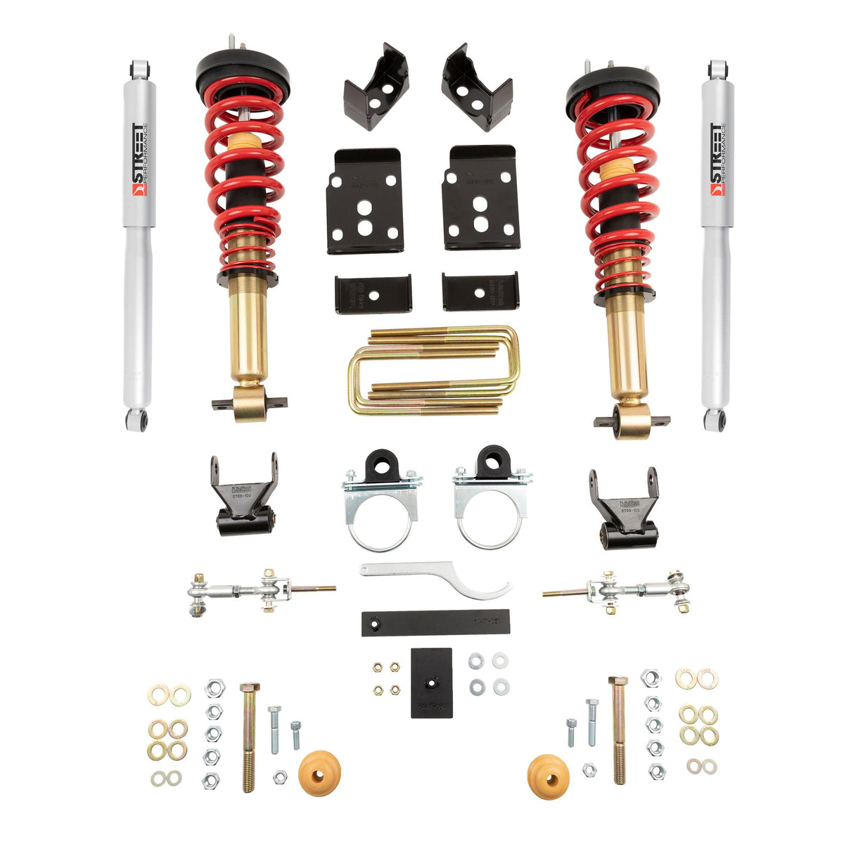 Belltech Complete Kit Inc. Height Adjustable Front Coilovers (2015-2020 Ford F150 2WD/4WD (All Cabs)) - 1000SPC