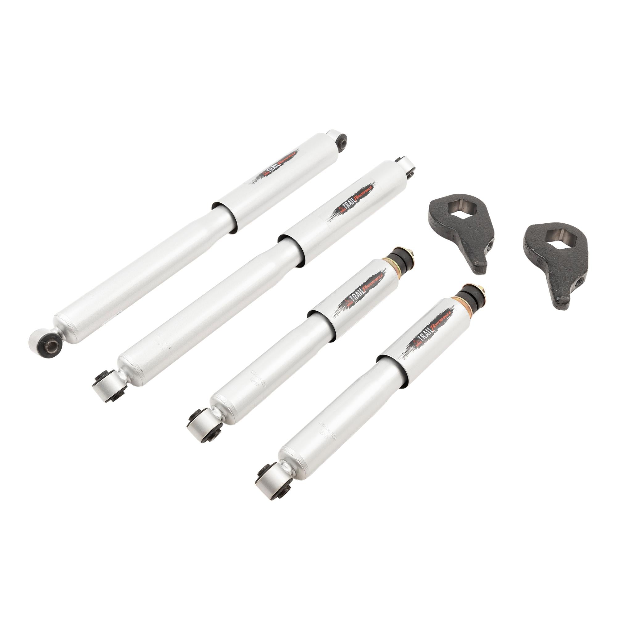 Belltech 1-3" Adjustable Torsion Bar Key Inc. Front and Rear Trail Performance Shocks (2002-2005 Ram 1500) - 1026SP