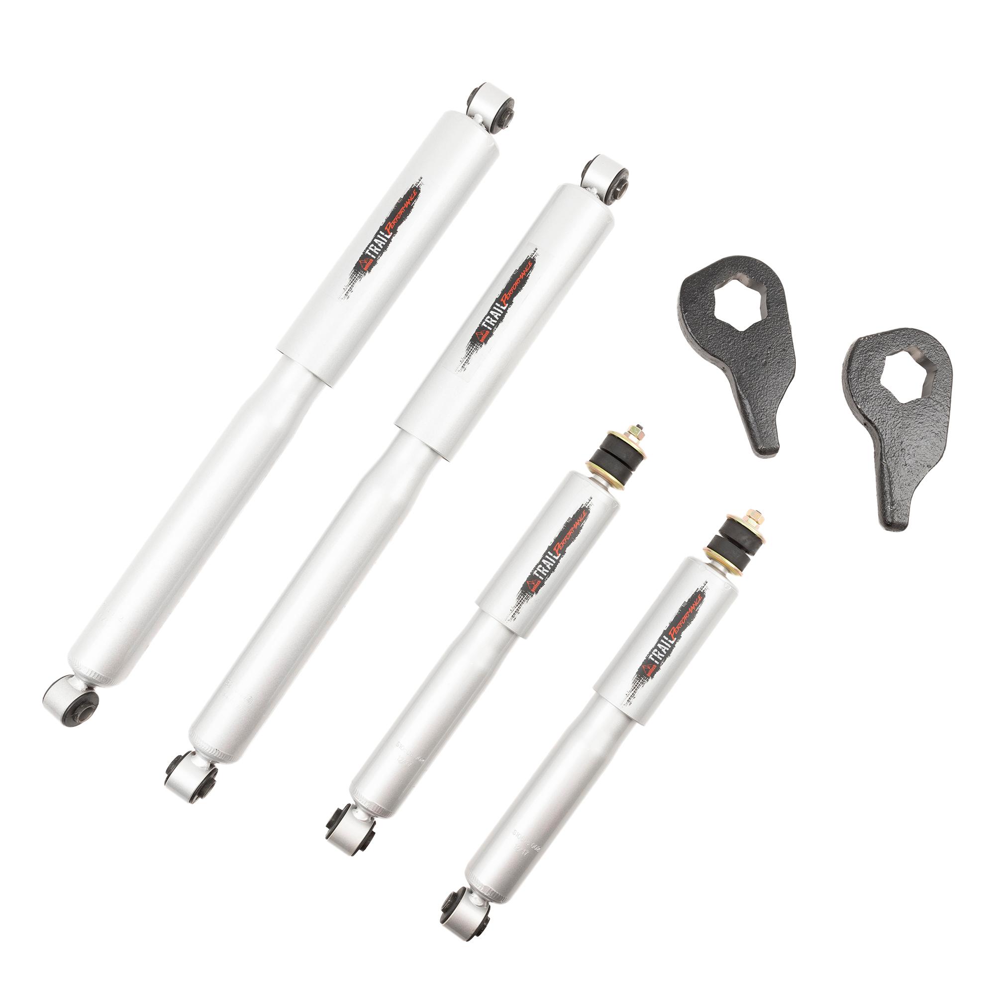 Belltech 1-3" Adjustable Torsion Bar Key Inc. Front and Rear Trail Performance Shocks (2002-2005 Ram 1500) - 1026SP