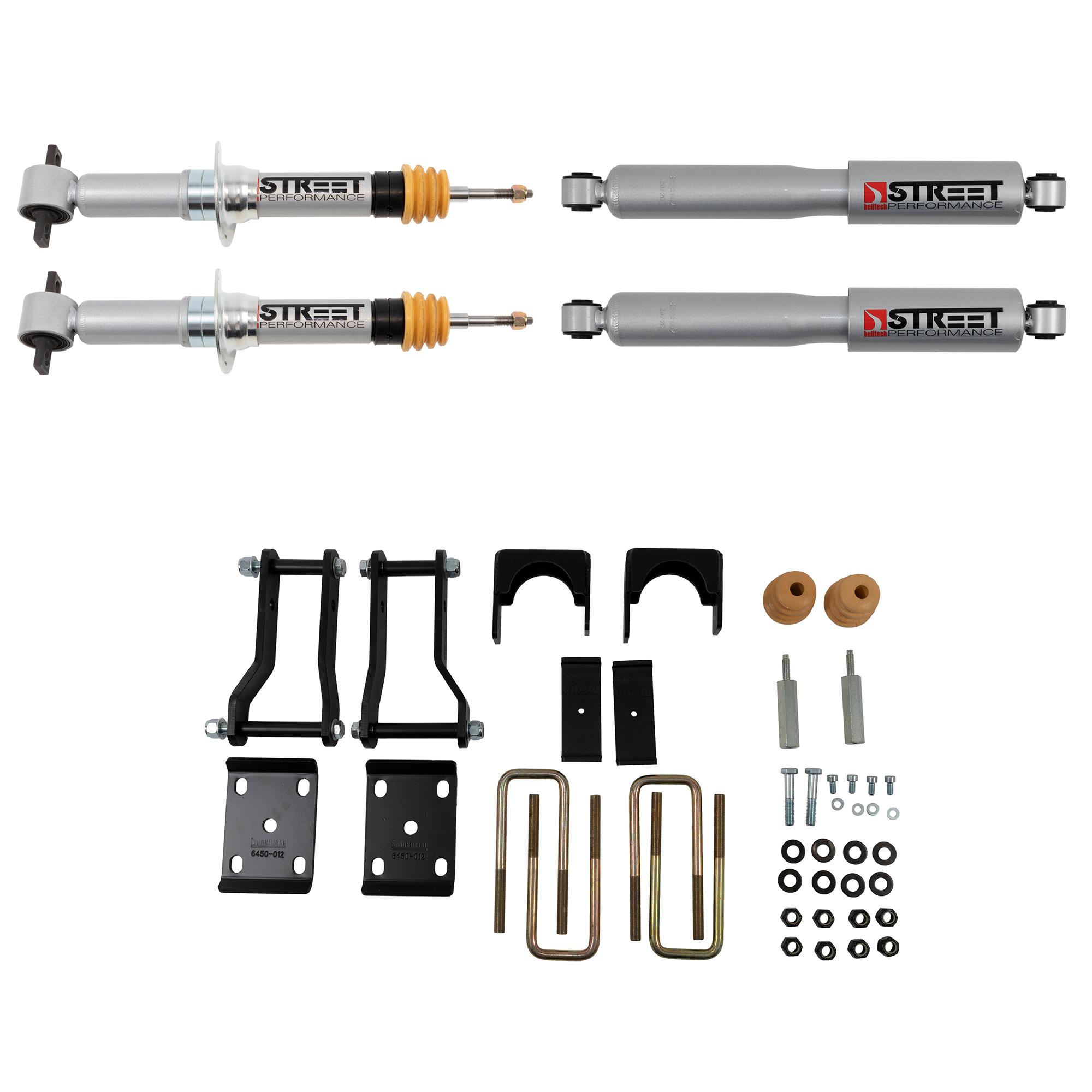 Belltech Front And Rear Complete Kit W/ Street Performance Shocks (2019-2021 Ford Ranger 4wd (All Cabs) 2" F / 4" R) - 1045SP