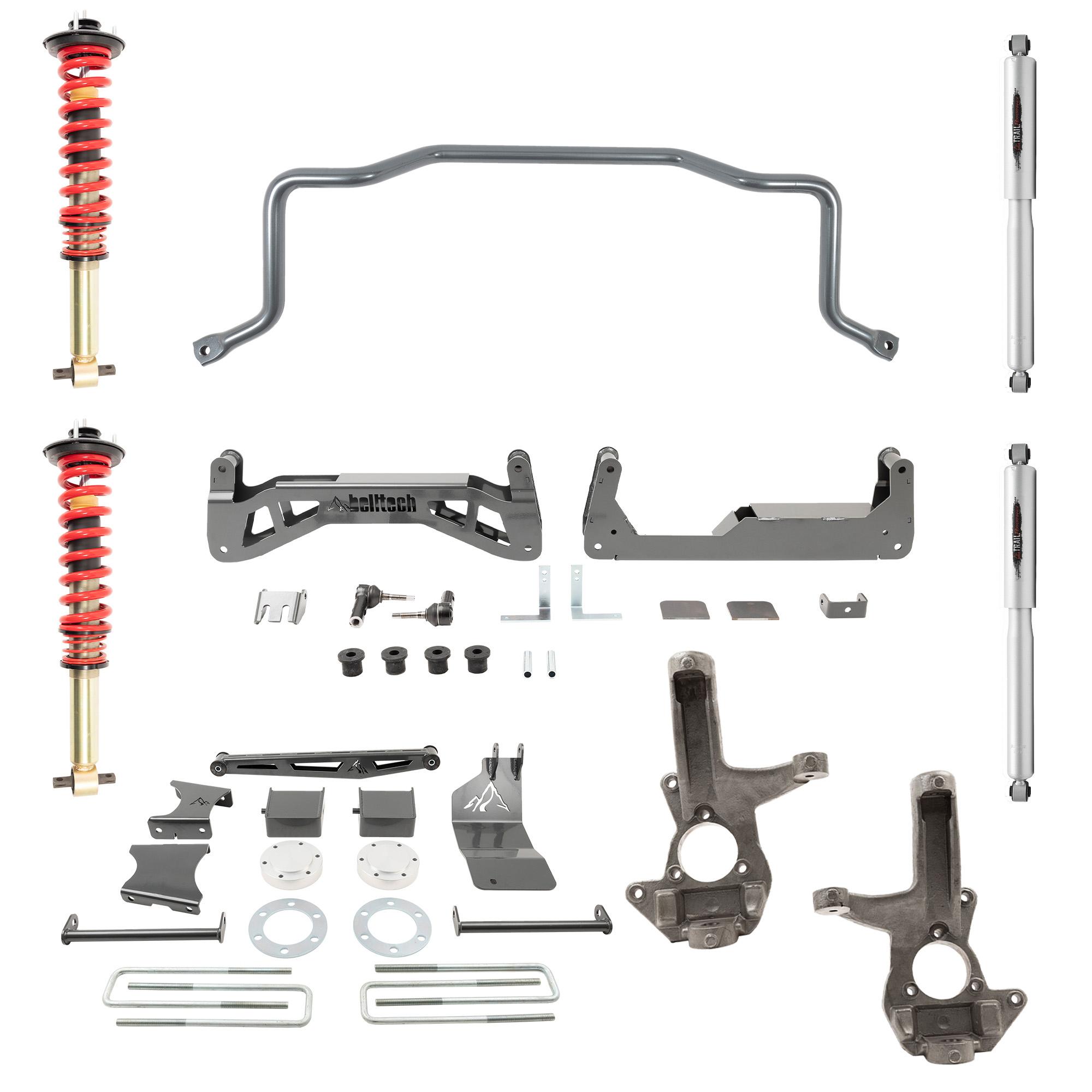 Belltech 7-9" Lift Kit Inc. Front and Rear Trail Performance Coilovers/Shocks - 150203HK