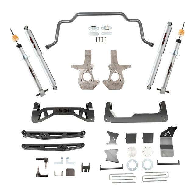 Belltech 7" Lift Kit Inc. Front and Rear Trail Performance Struts/Shocks (2016-2018 Silverado / Sierra 1500 4wd (Ext & Crew Cab) 7" Lift w/ Front Sway Bar) - 150203TPS