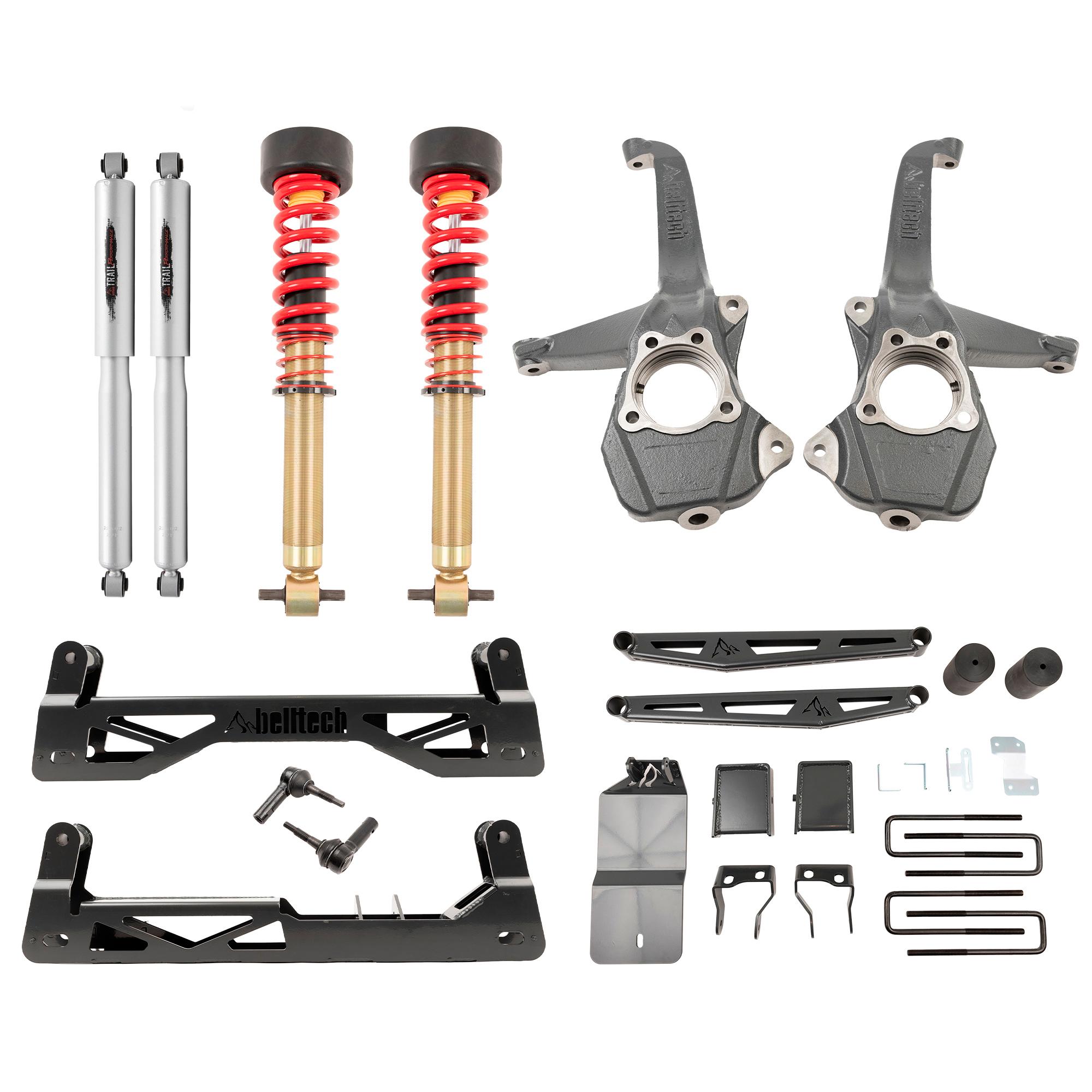 Belltech 6-8" Lift Kit Inc. Front and Rear Trail Performance Coilovers/Shocks (2019-2021 GM Silverado/Sierra 1500 2WD/4WD 6-8" Lift with Trail Peformance Coilovers/Shocks) - 150210TPC