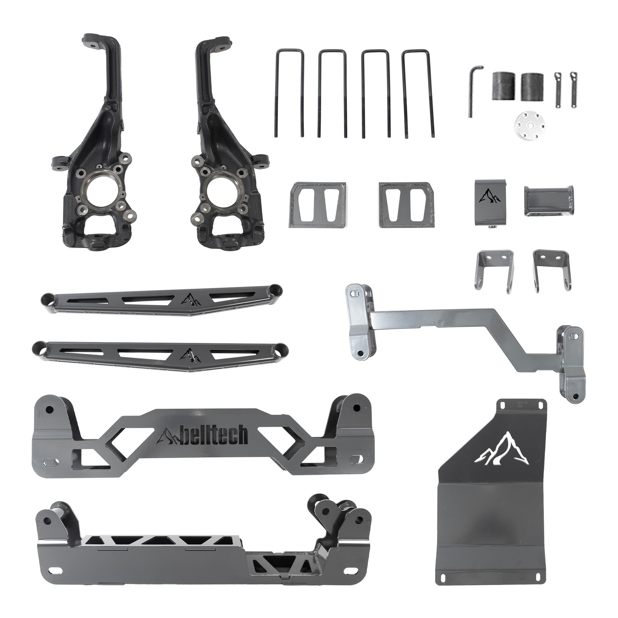 Belltech 6" Lift Kit Inc. Rear Trail Performance Shocks Only (2015-2020 Ford F-150 4WD 6" Lift Kit) - 152501BK