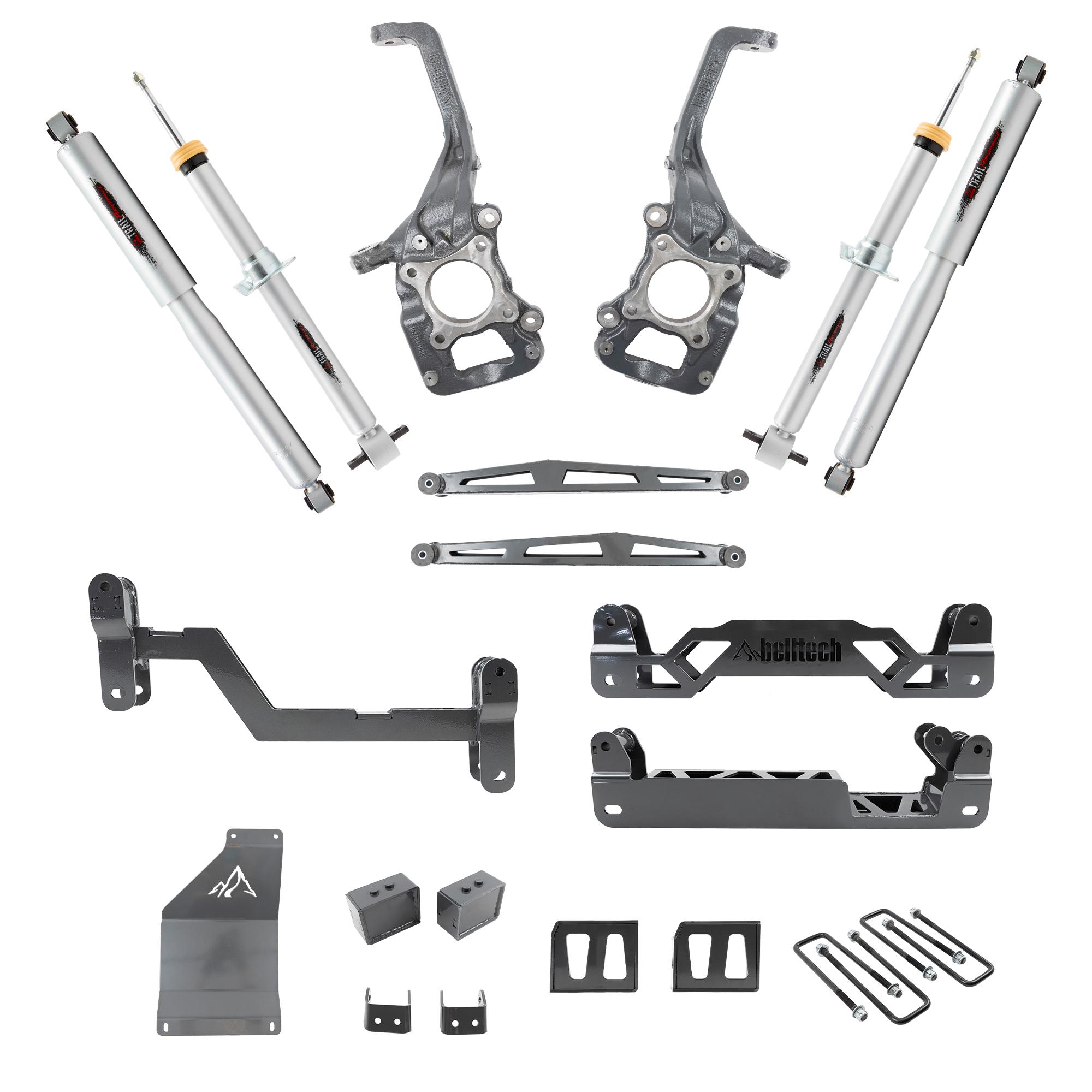Belltech 6"-7" Lif Kint with Front and Rear Trail Performance Struts/Shocks (2015-2020 F150 4WD Short Bed) - 152501TP