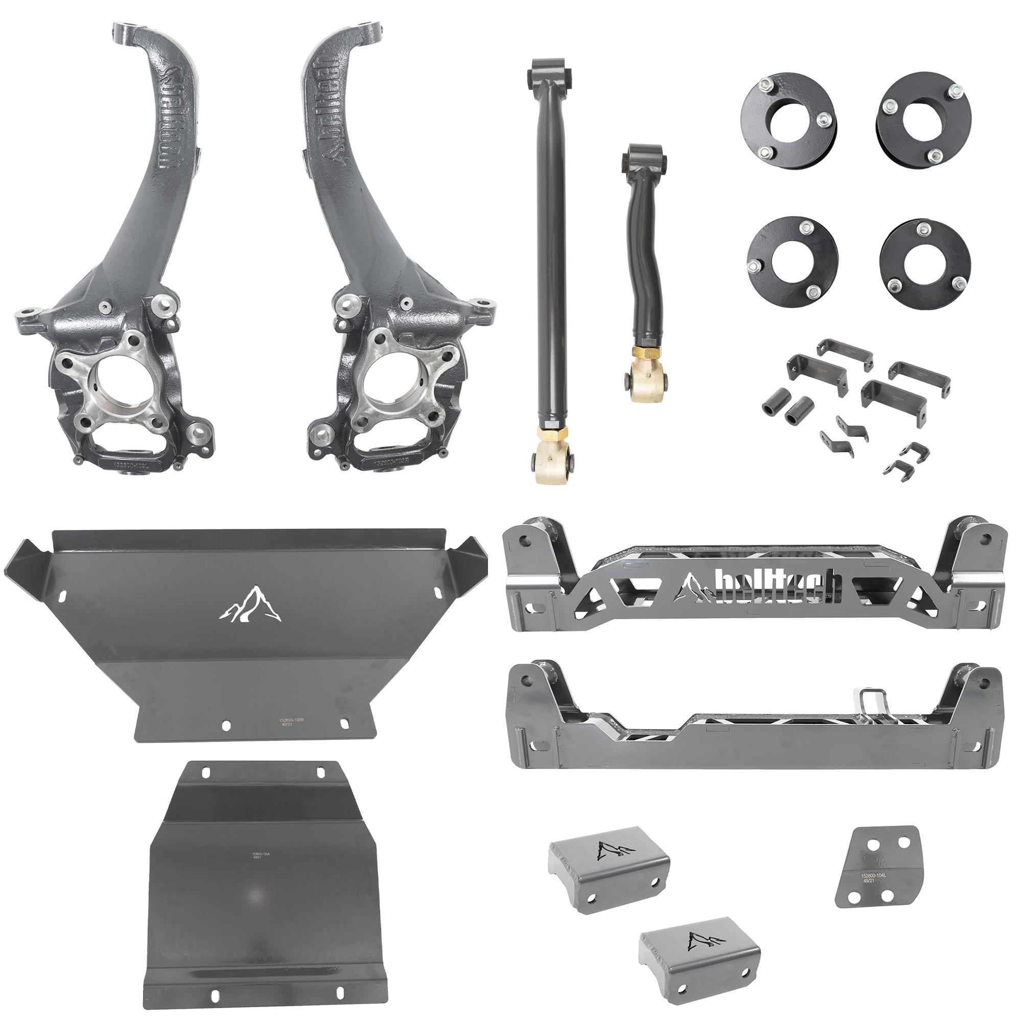 Belltech 6" Lift Kit Inc. Front and Rear Strut Spacers (2021+ Ford Bronco 4WD Exc. Wildtrak and First Edition (Sasquatch Package)) - 152600BK