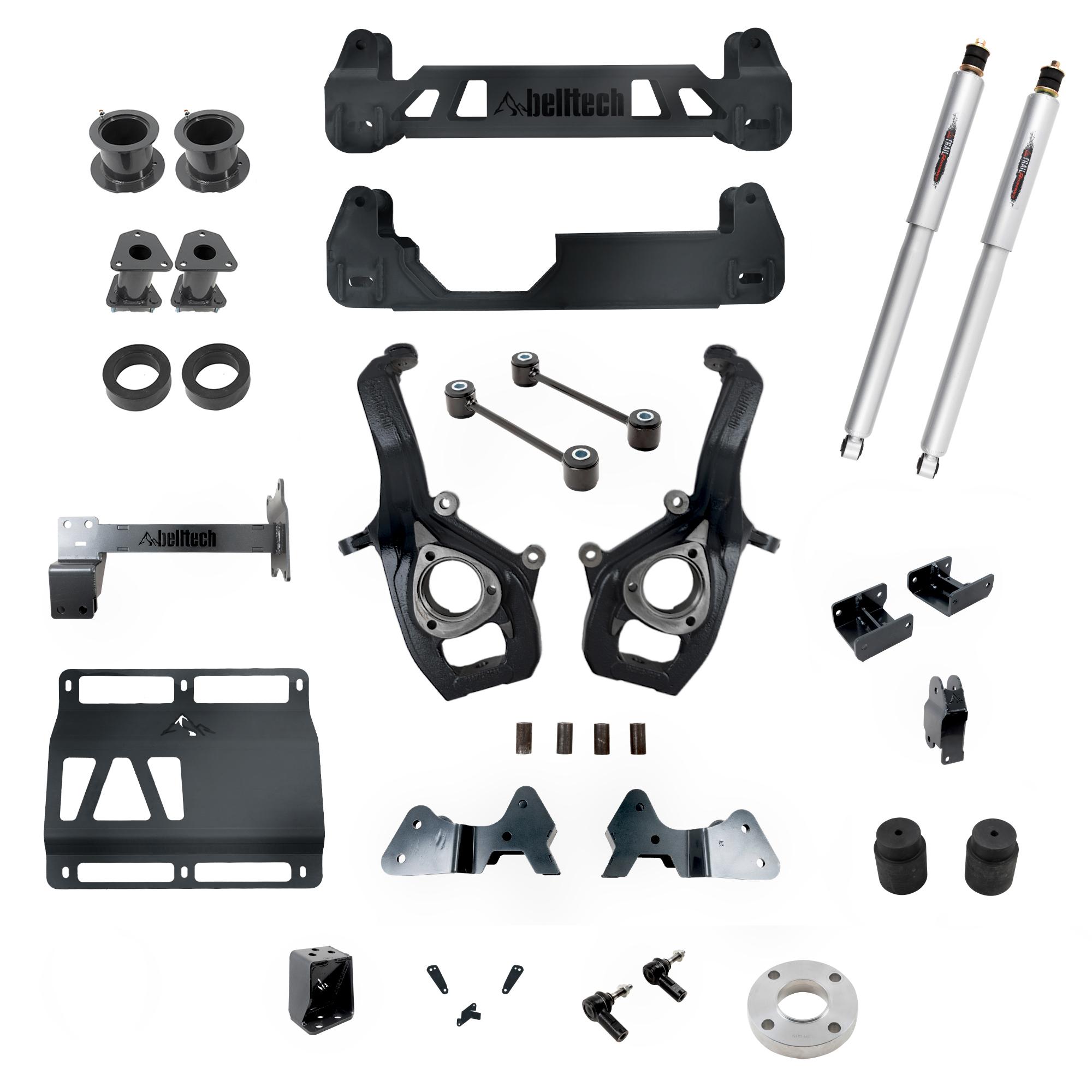 Belltech 6" Lift Kit Inc. Rear Trail Performance Shocks Only (2019-2021 RAM 1500 4WD 6" Lift) - 153712BK