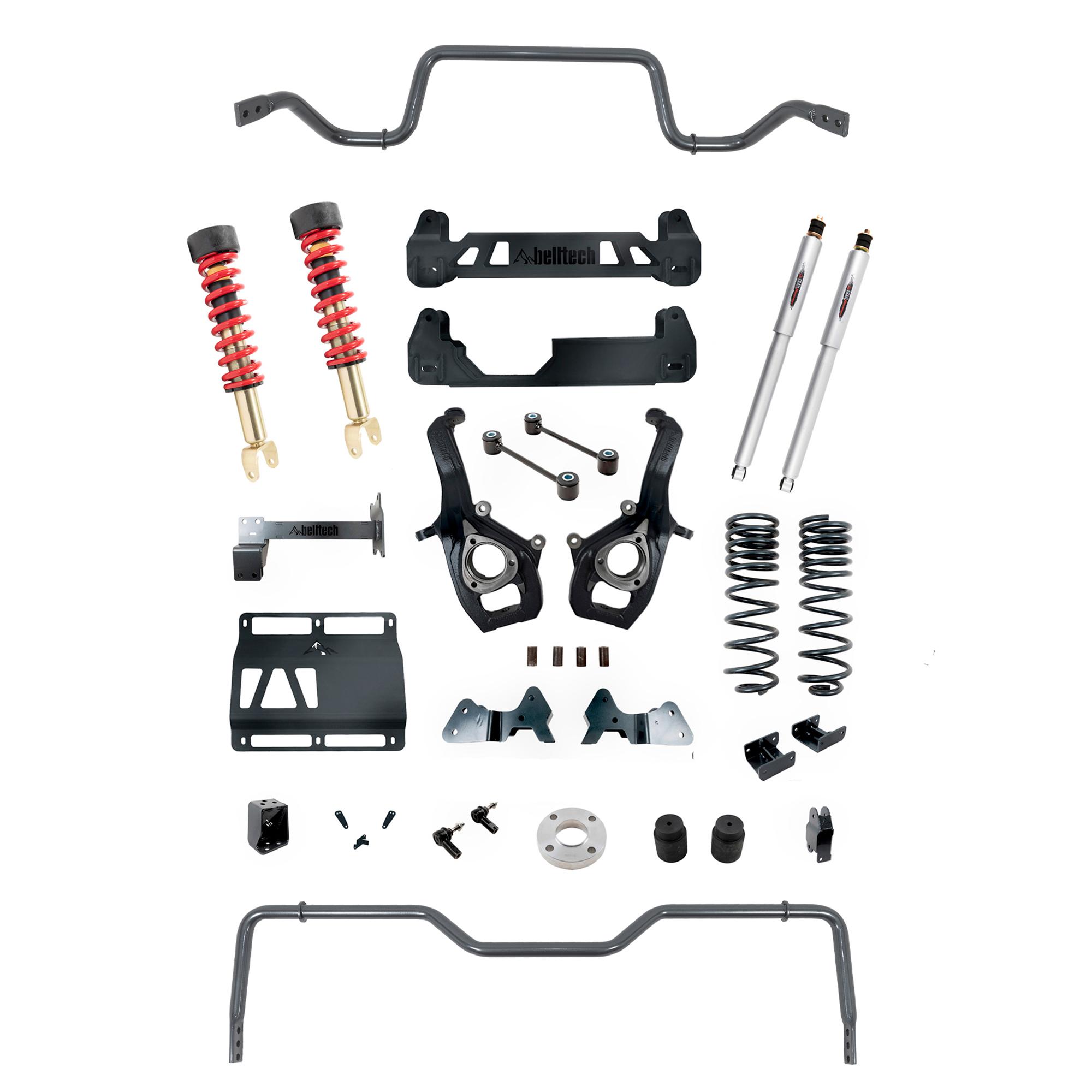 Belltech 6"-8" Lift Kit Inc. Front and Rear Trail Performance Coilovers/Shocks (2019-2021 Ram 1500 4WD Lift Kit W/ Front Coilovers 6"-8" Lift) - 153712HK