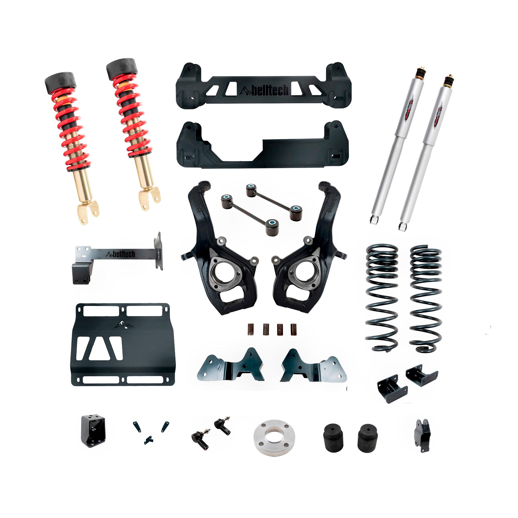 Belltech 6"-8" Lift Kit Inc. Front and Rear Trail Performance Coilovers/Shocks (2019-2021 Ram 1500 4WD Lift Kit W/ Front Coilovers 6"-8" Lift) - 153712TPC