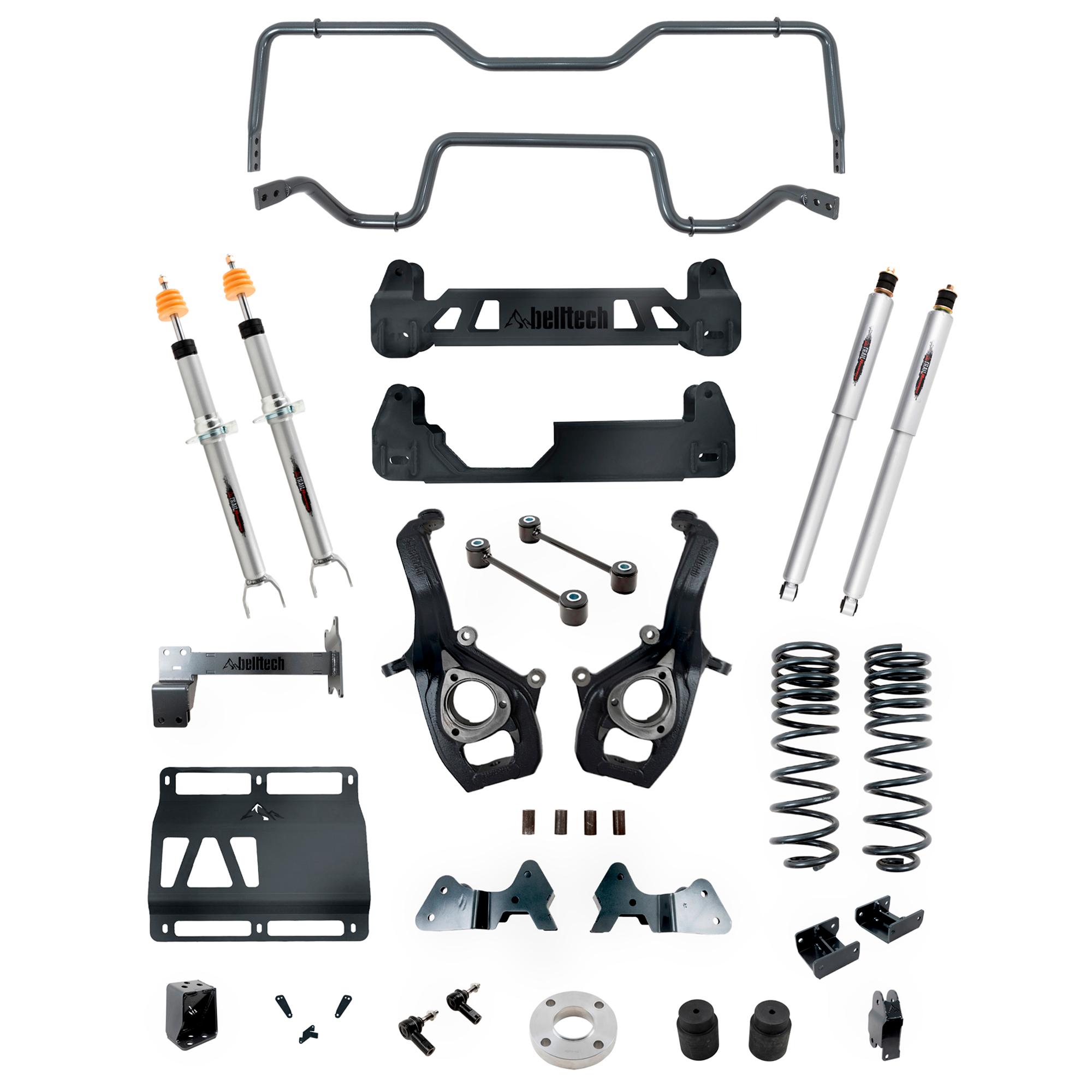 Belltech 6"-8" Lift Kit Inc. Front and Rear Trail Performance Struts/Shocks (2019-2021 Ram 1500 4WD Lift Kit W/ Trail Performance Shocks 6"-8" Lift) - 153712TPS