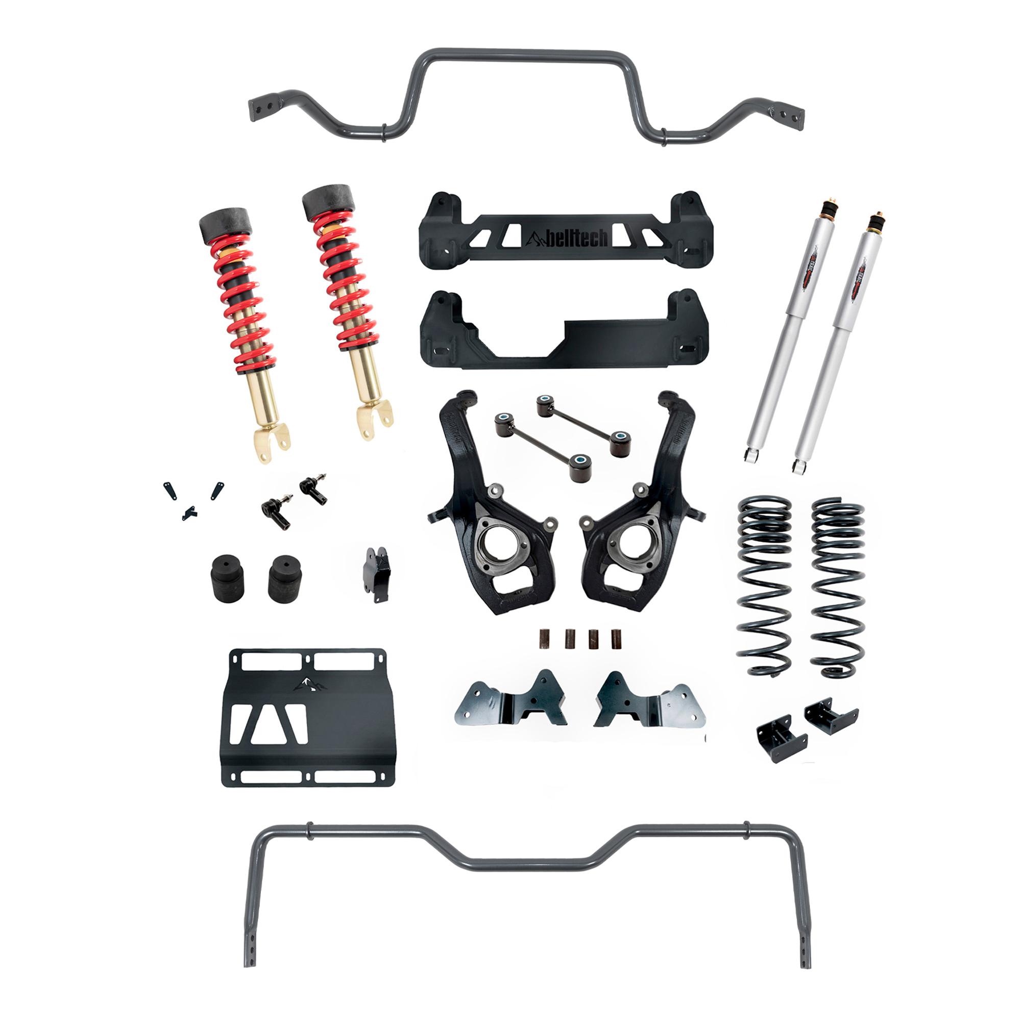 Belltech 6-9" Lift Kit Inc. Front and Rear Trail Performance Coilovers/Shocks (2019+ Ram 1500 2WD Lift Kit W/ Front Coilovers 6"-9" Lift) - 153713HK