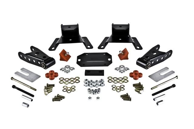 Belltech 4" Drop Leaf Spring Shackle &amp; Hanger Kit (Front Hanger/Rear Shackle) (1987-1996 F-150) - 6417