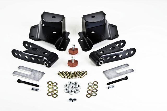 Belltech 3" Drop Leaf Spring Shackle &amp; Hanger Kit (Front Hanger/Rear Shackle) (1999-2006 GMC Sierra 1500,1999-1999 GMC C1500,1999-2006 Silverado 1500) - 6511