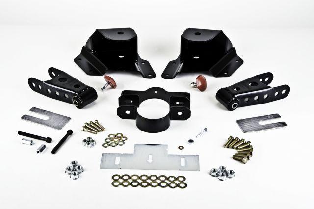Belltech 3" Drop Leaf Spring Shackle &amp; Hanger Kit (Front Hanger/Rear Shackle) (1999-2006 Silverado 1500,1999-2006 GMC Sierra 1500) - 6515