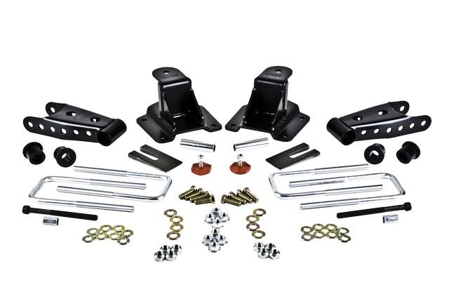 Belltech 4" Drop Leaf Spring Shackle &amp; Hanger Kit (Front Hanger/Rear Shackle) (1994-2000 Ram 3500) - 6592