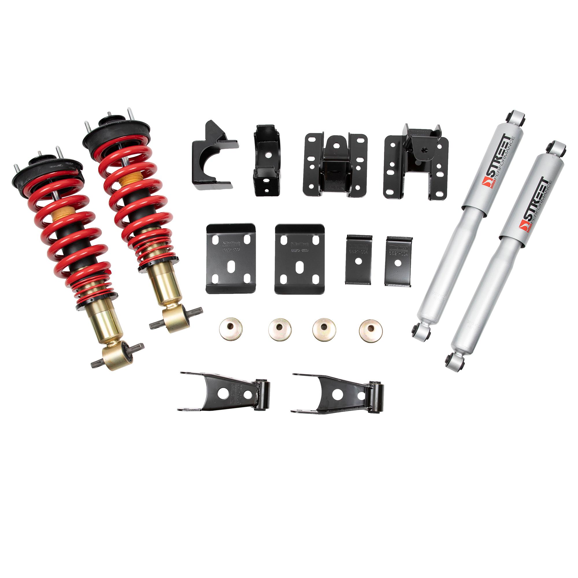 Belltech Complete Kit Inc. Height Adjustable Front Coilovers (2014-2018 Chevrolet Silverado/Sierra 1500 2WD/4WD (All Cabs) Short Bed) - 987SPC