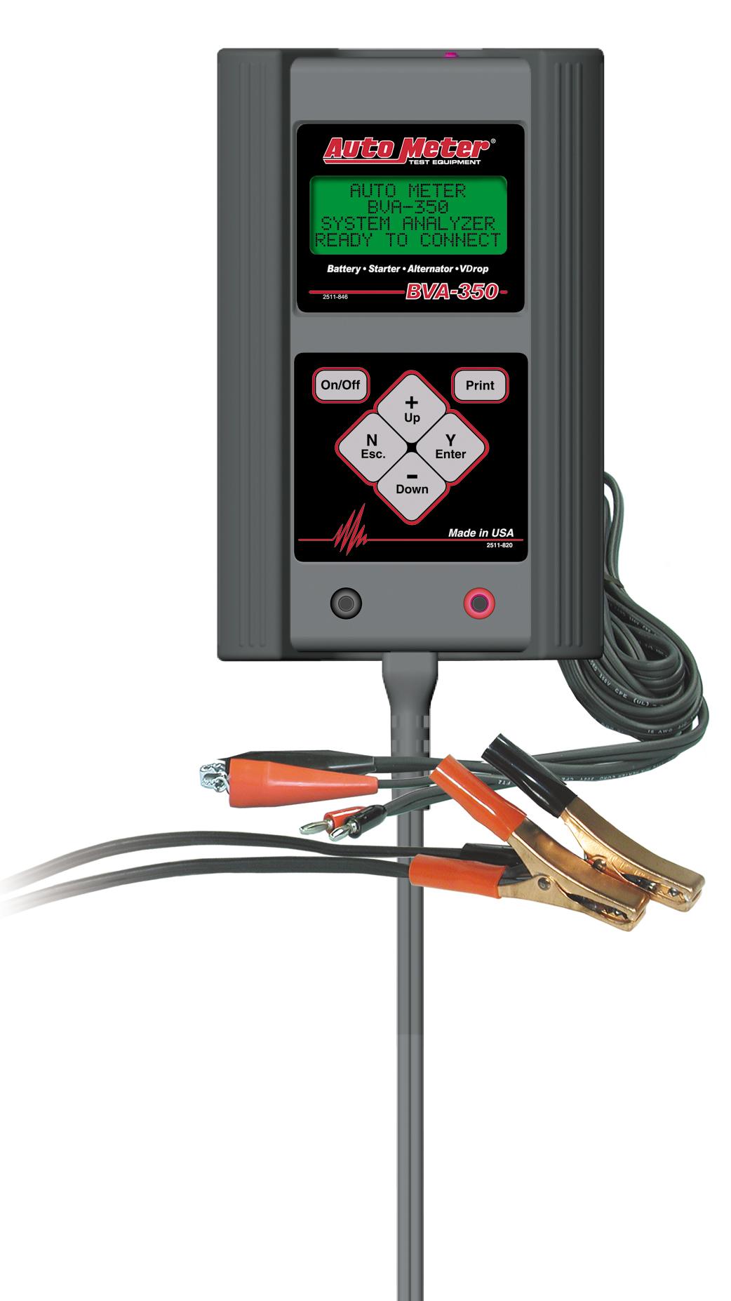 Auto Meter BVA-350; Technician Grade Intelligent Handheld Automotive/ Heavy Duty Truck Electrical System Analyzer For 6V & 12 Applications - BVA-350