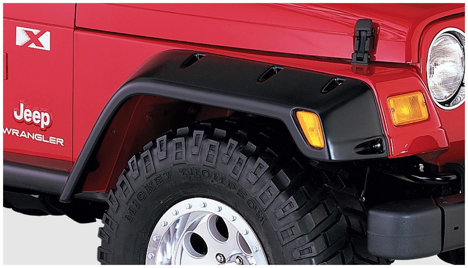 Bushwacker Fender Flares Pocket Style 2Pc Front (1997-2006 Wrangler) - 10029-07