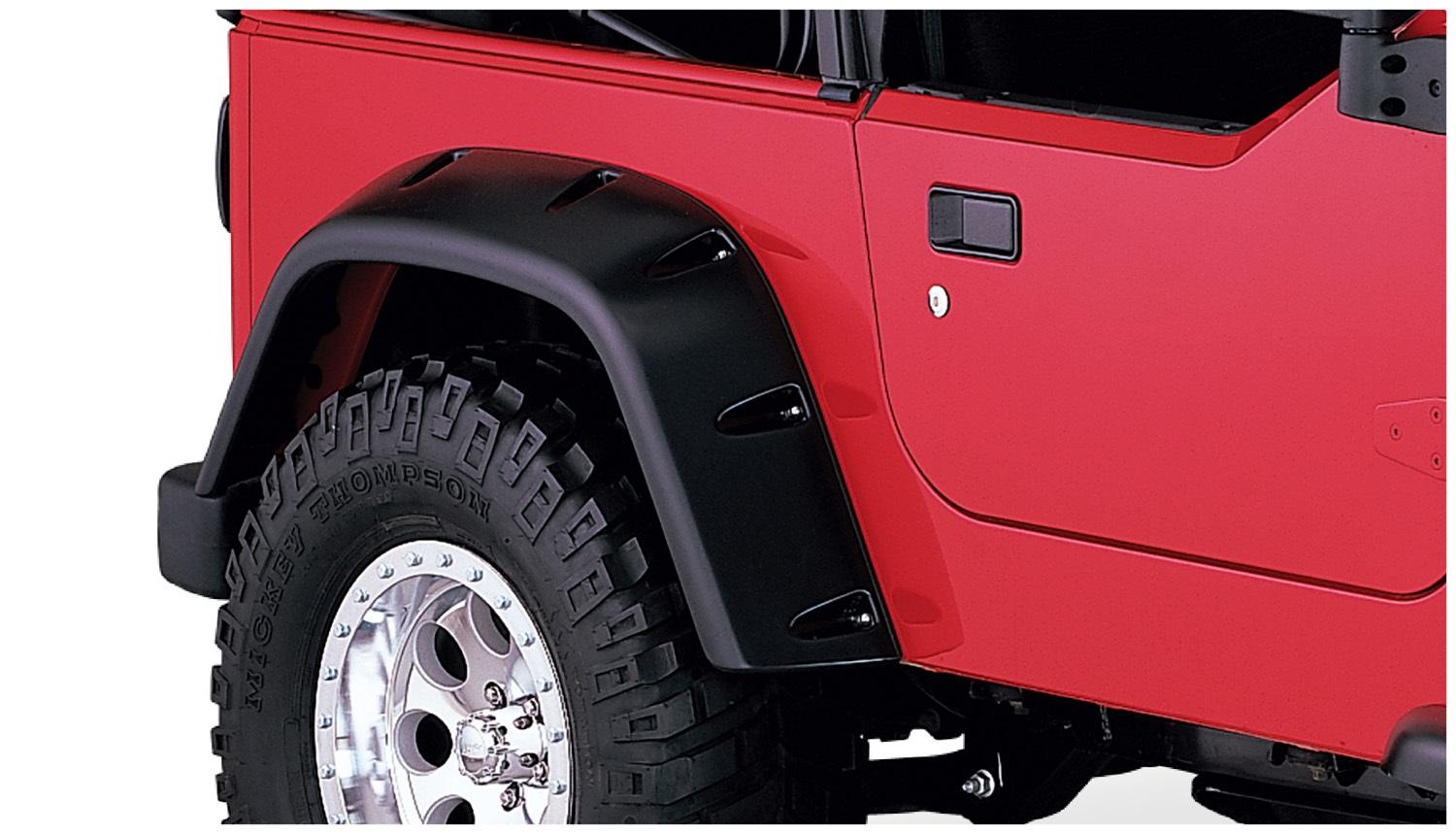 Bushwacker Fender Flares Max Coverage Pocket Style 2Pc Rear (1997-2006 Wrangler) - 10030-07