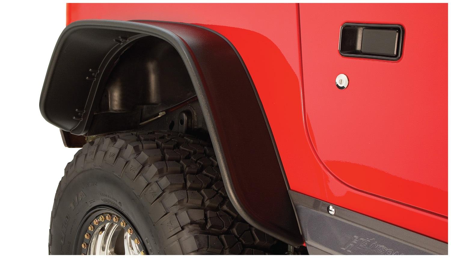 Bushwacker Fender Flares Flat Style 2Pc Rear (1997-2006 Wrangler) - 10056-07