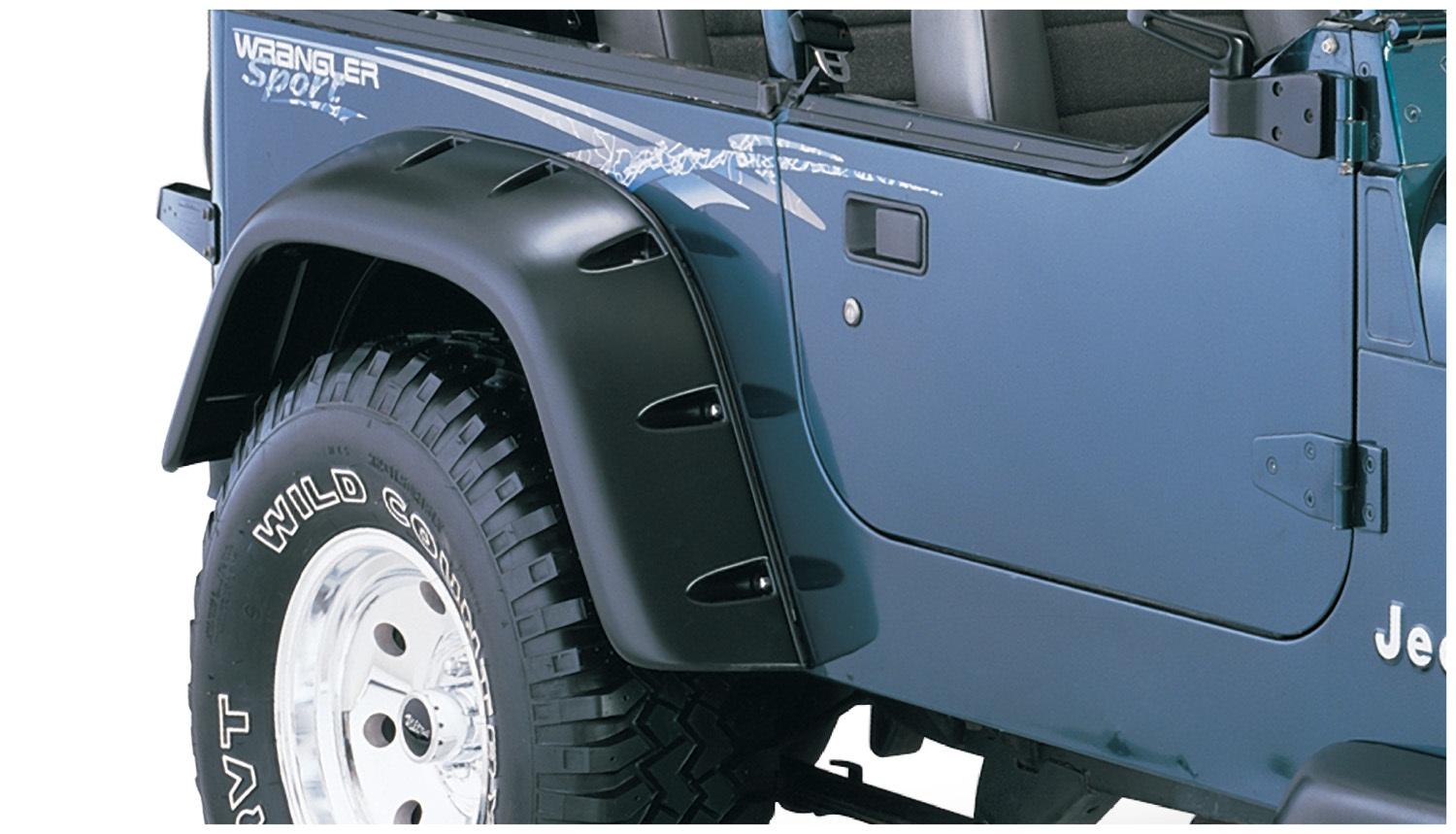Bushwacker Fender Flares Cutout Style 2Pc Rear (1987-1995 Wrangler) - 10058-07