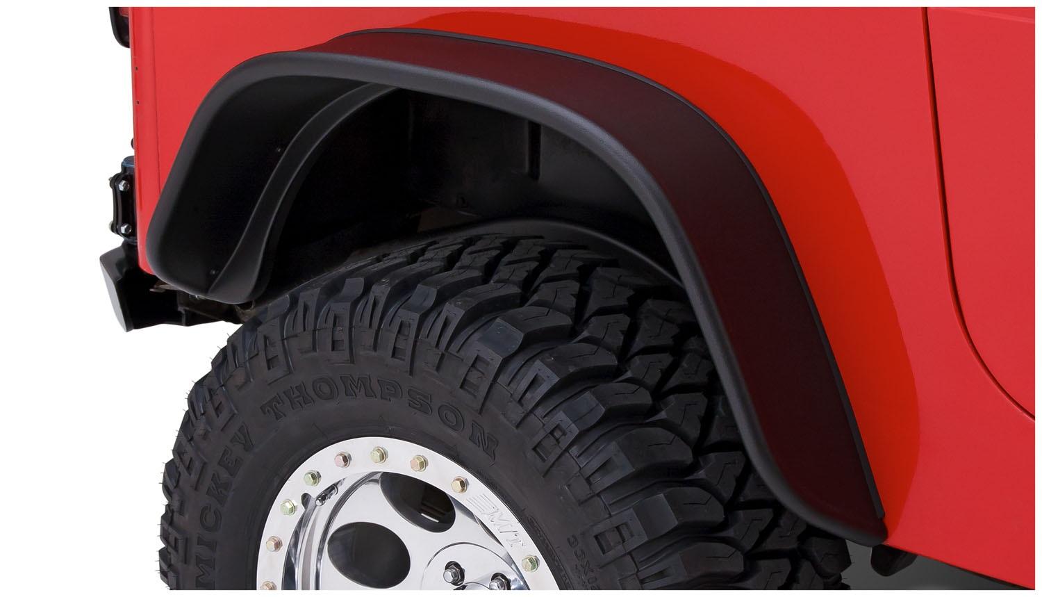 Bushwacker Fender Flares Flat Style 2Pc Rear (1987-1995 Wrangler) - 10068-07