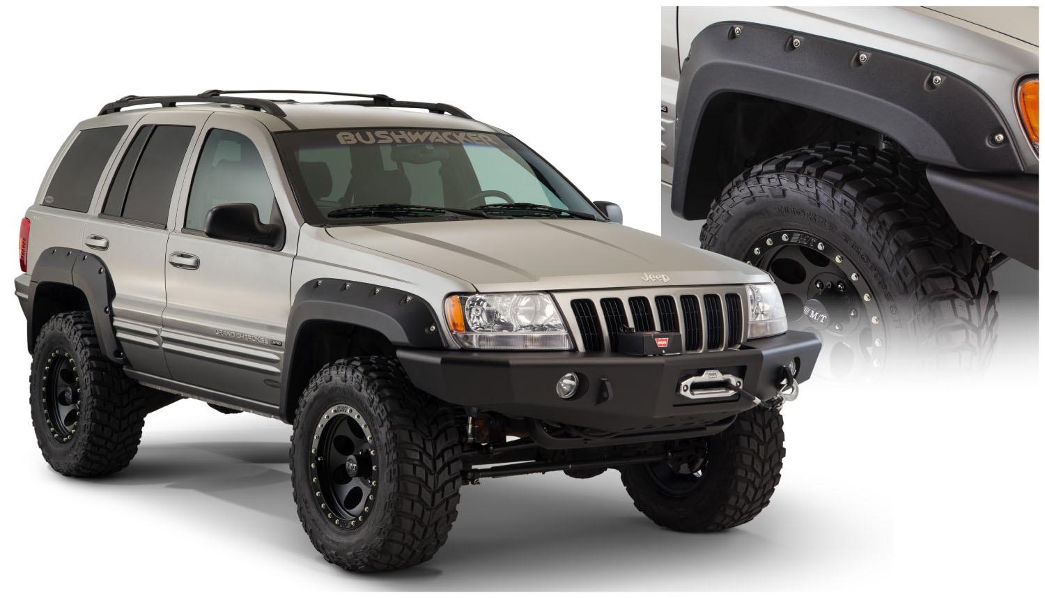 Bushwacker Fender Flares Cutout Style 2Pc Front (1999-2004 Grand Cherokee) - 10071-07