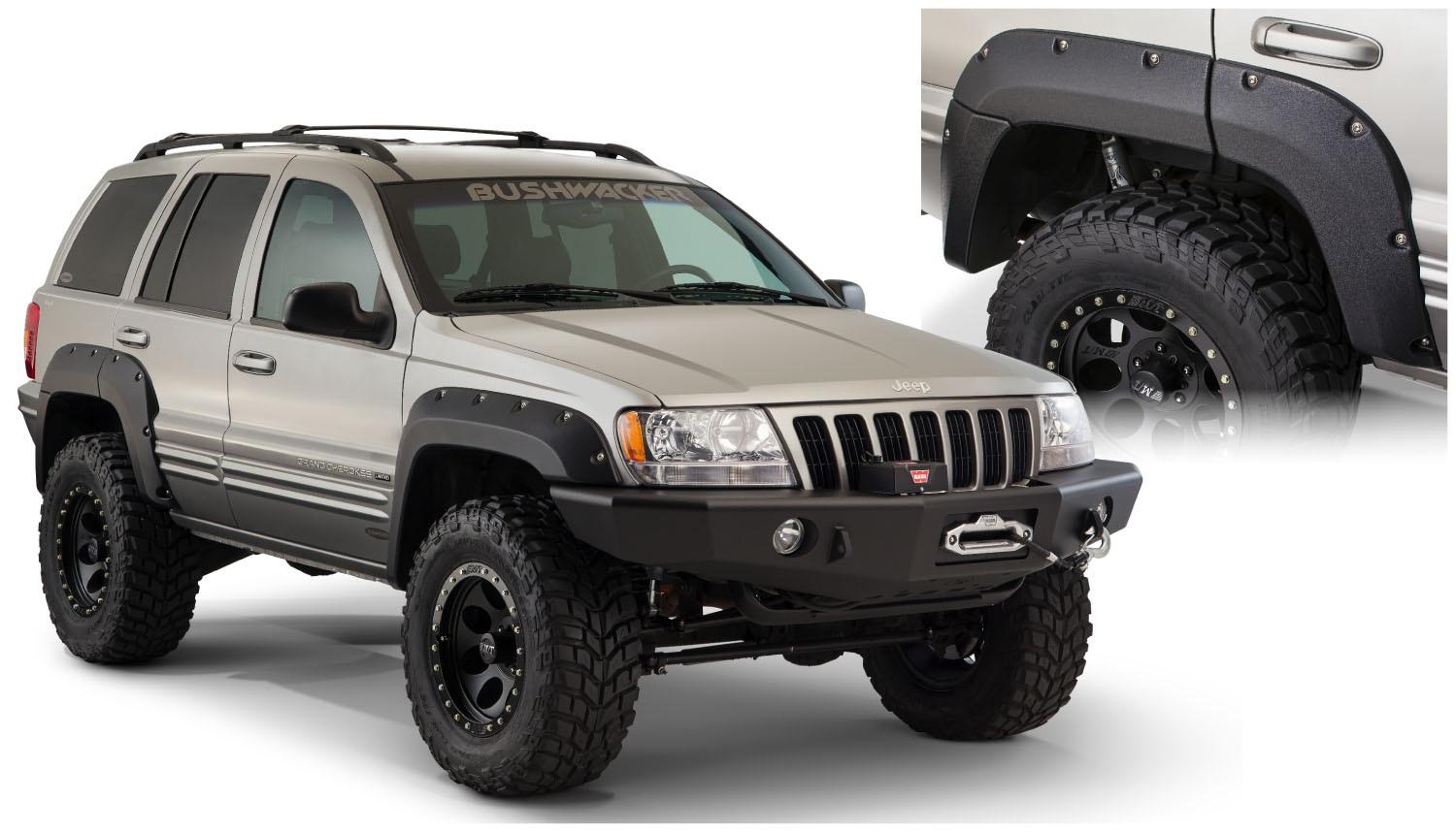 Bushwacker Fender Flares Cutout Style 2Pc Rear (1999-2004 Grand Cherokee) - 10072-07