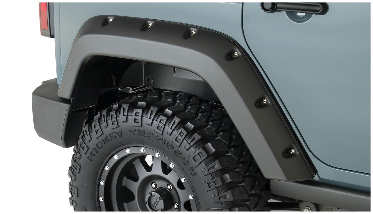 Bushwacker Fender Flares Pocket Style 2Pc Rear (2007-2018 Wrangler, Wrangler JK) - 10080-02