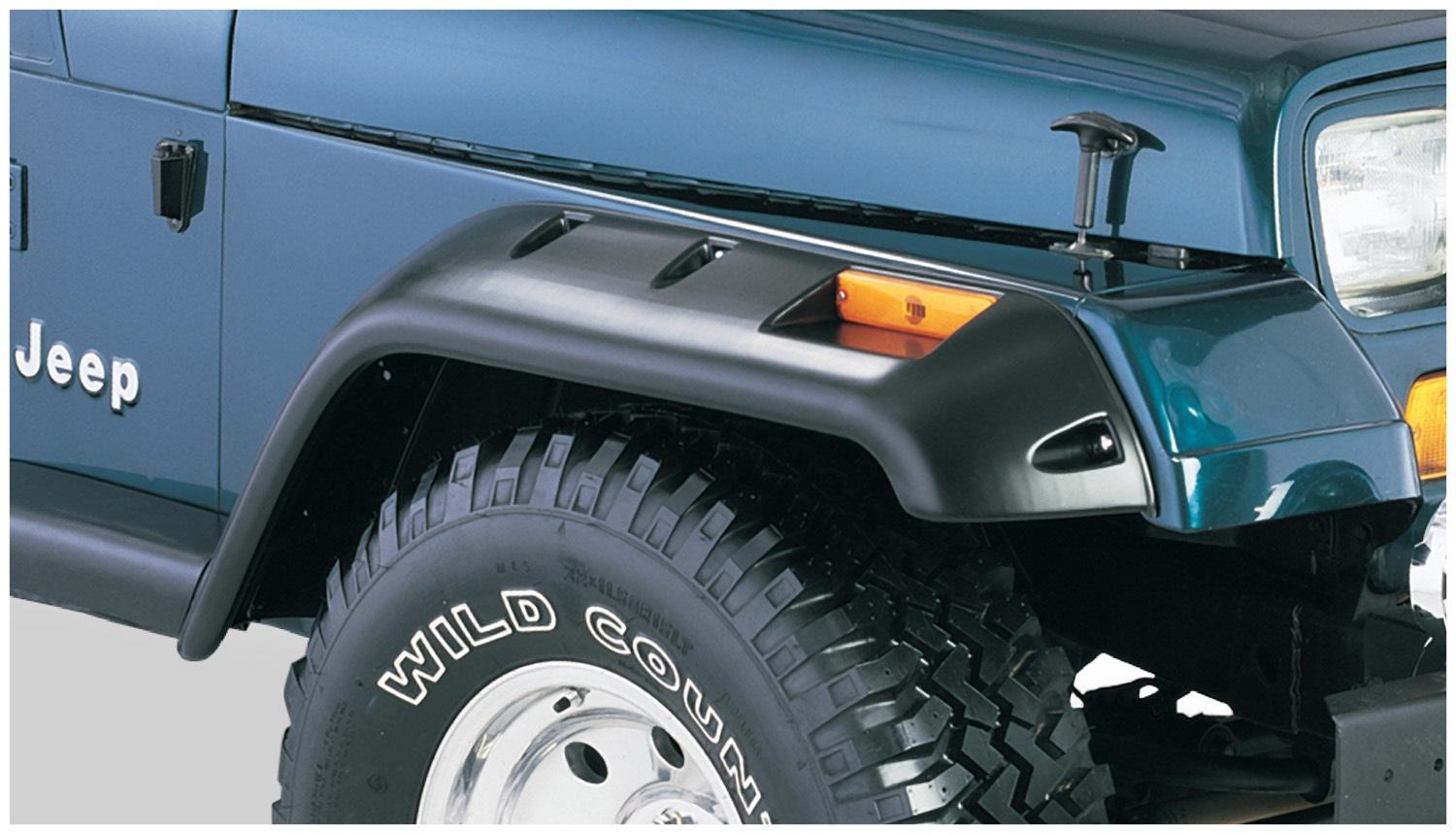 Bushwacker Fender Flares Cutout Style 4Pc (1987-1995 Wrangler) - 10909-07