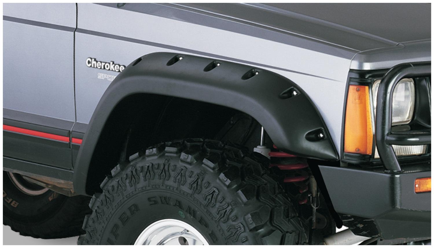 Bushwacker Fender Flares Cutout Style 4Pc (1984-2001 Cherokee) - 10911-07