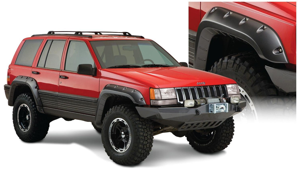Bushwacker Fender Flares Cutout Style 4Pc (1993-1998 Grand Cherokee) - 10916-07
