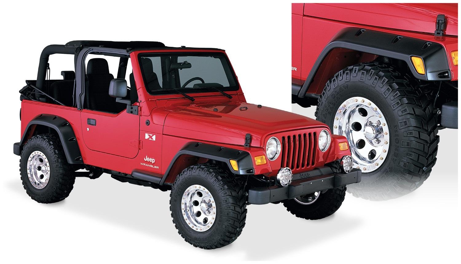 Bushwacker Fender Flares Pocket Style 4Pc (1997-2006 Wrangler) - 10917-07