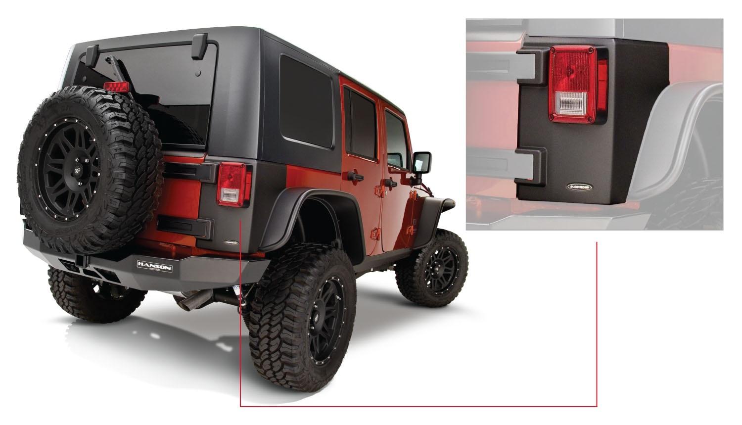 Bushwacker Trail Armor Rear Corner (2007-2018 Wrangler, Wrangler JK) - 14010