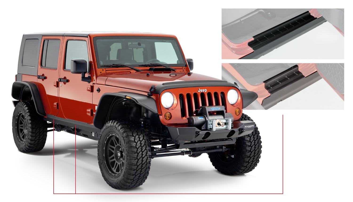 Bushwacker Trail Armor Side Rocker (2007-2018 Wrangler, Wrangler JK) - 14012