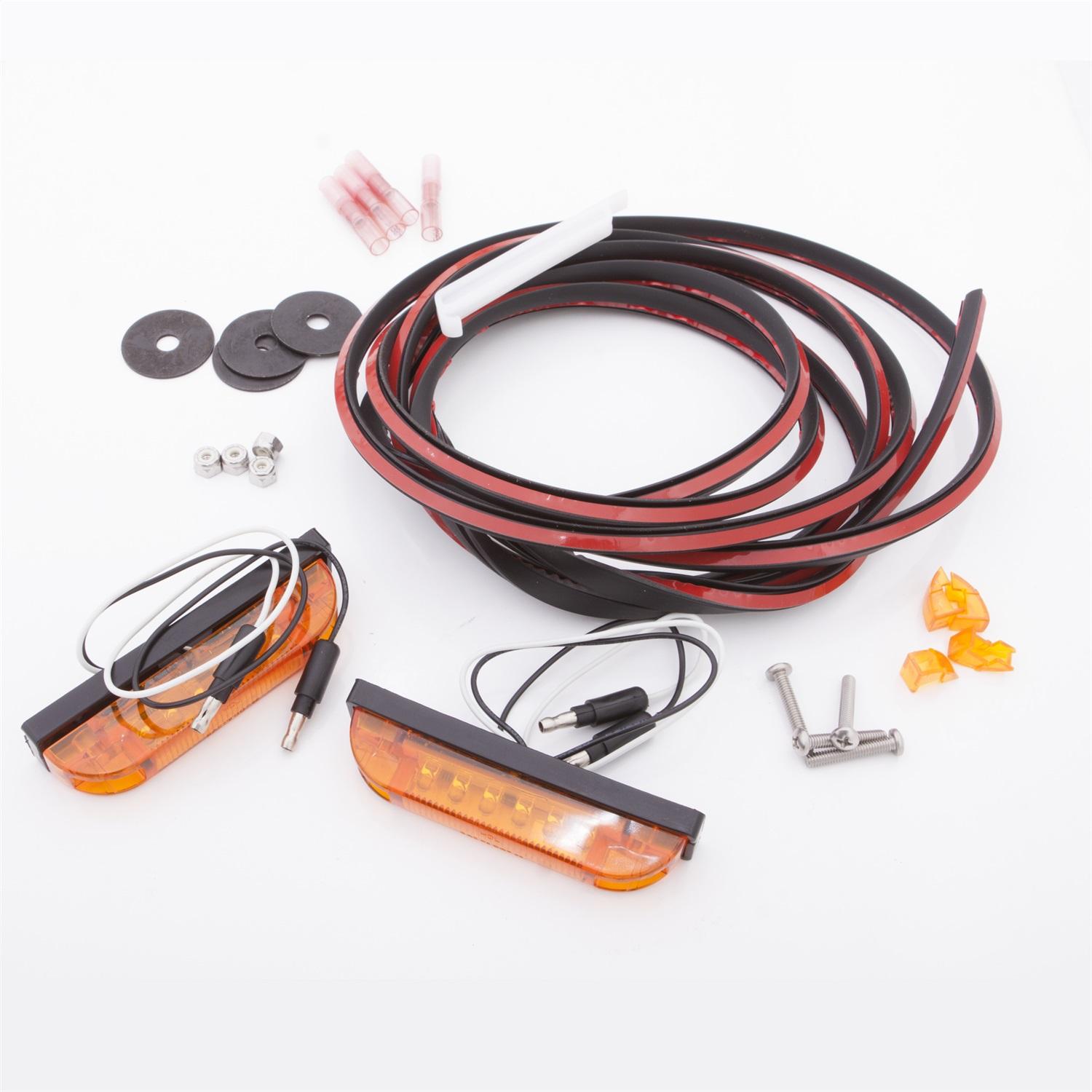 Bushwacker Led Marker Light Kit-2 Wire; For Use W/Flat Style Flares (2007-2018 Wrangler, Wrangler JK) - PK1-LT1-0001