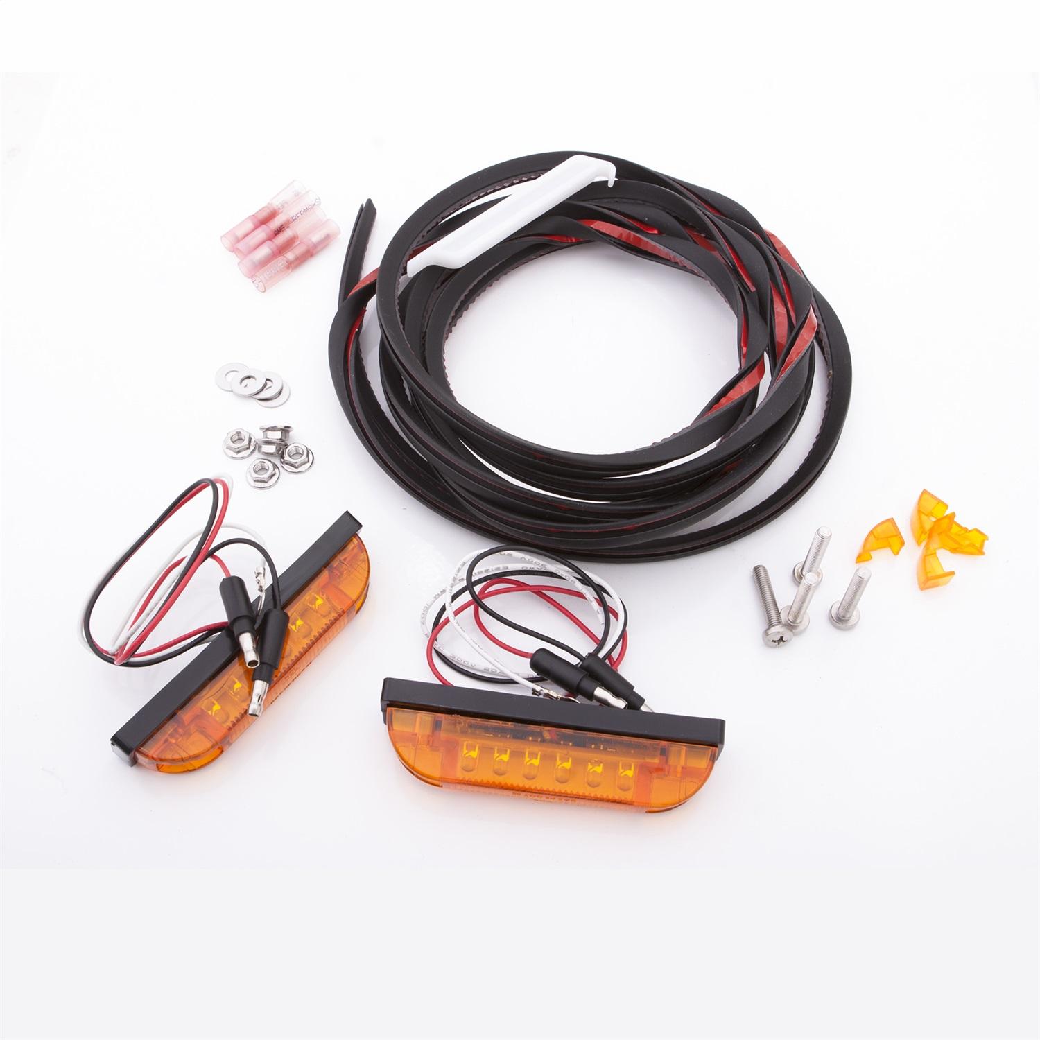 Bushwacker Led Marker Light Kit; 3-Wire; For Use W/Flat Style Flares (1987-2006 Wrangler) - PK1-LT1-0003