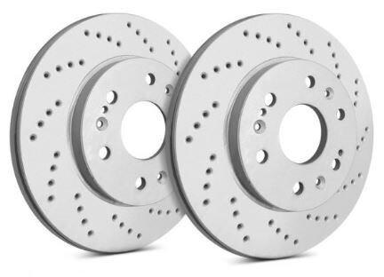 SP Performance Rotor C54-175-P Cross Drilled Brake Rotors with Zinc Coating   (2010-2014 Ford Mustang Gt 5.0L V8 Engine - With Standard Brakes)