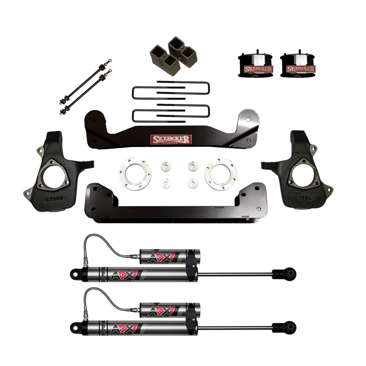 Skyjacker 4 In. Suspension Lift Kit With Adx 2.0 Remote Reservoir Shocks. - C14460APK-X