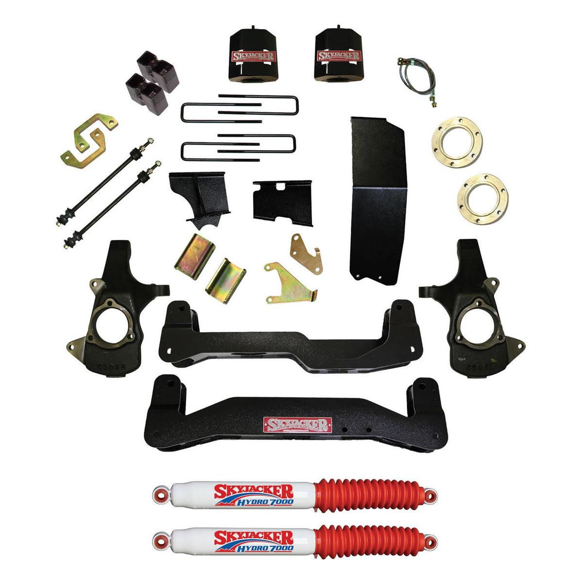 Skyjacker Suspension Lift Kit 14-17 Silverado/Sierra 1500w/Shock 6-7 Inch Lift Incl. Front Spacers Blocks U Bolts For Use w/Aluminum Knuckles - C14660APK-H