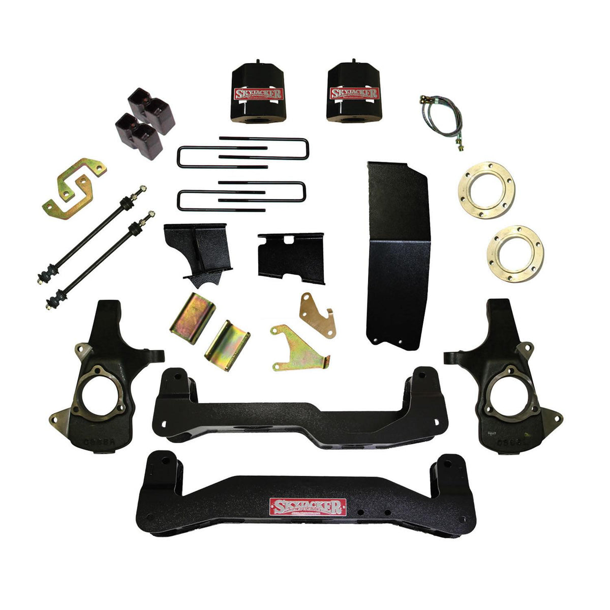 Skyjacker Lift Kit 6-7 Inch Lift 14-16 Silverado/Sierra 1500 Includes Front Upper/Lower Strut Spacers Front/Rear Crossmembrs For Use w/Models w/Steel Steering Knuckles/Control Arms - C14660PK