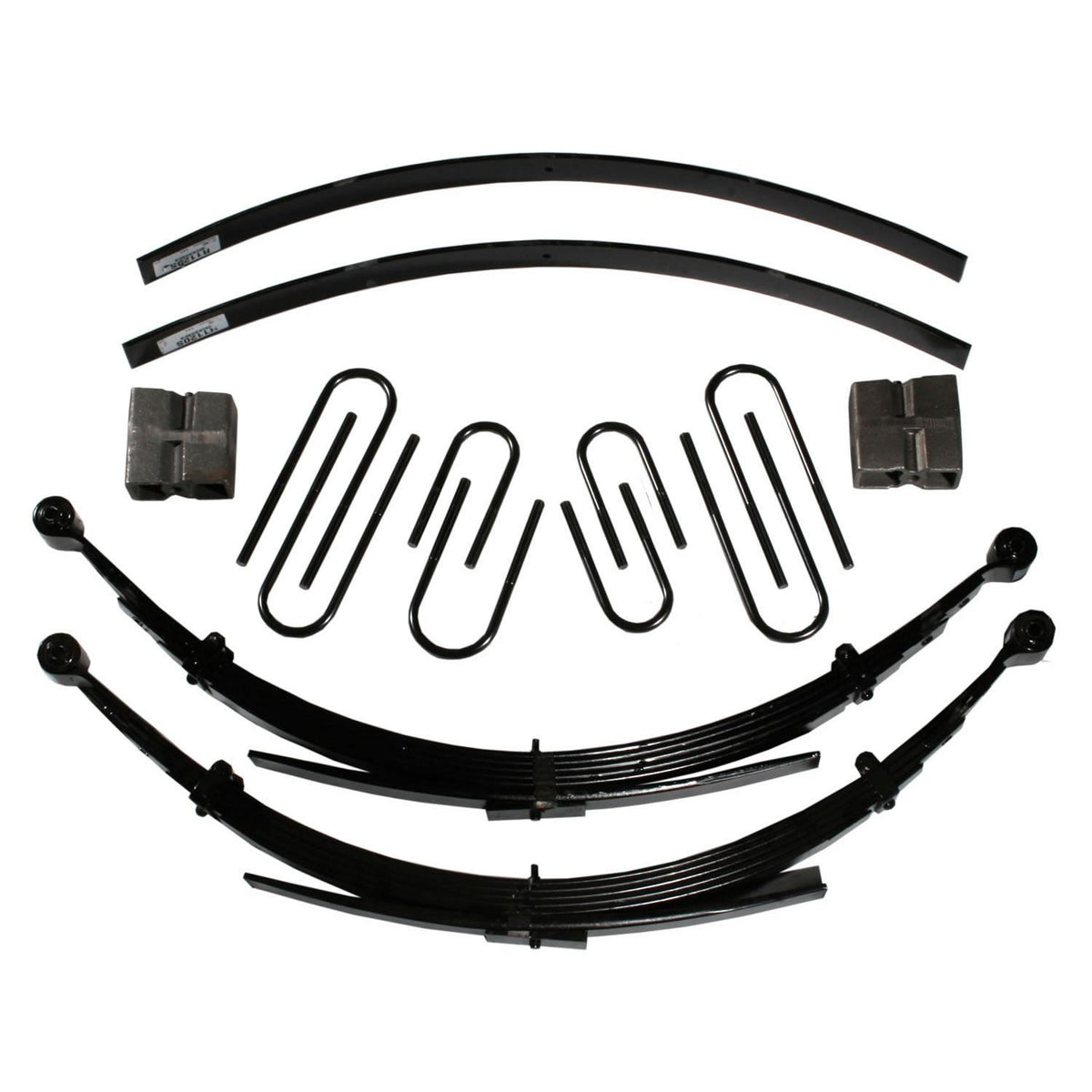 Skyjacker Lift Kit 8 Inch Lift 73-86 Chevrolet K20 Suburban Incl Front Leaf Springs Front/Rear U Bolt Kits Bushing Kit Rear Blocks Brake Line Bracket Rear Add-A-Leafs - C180BK