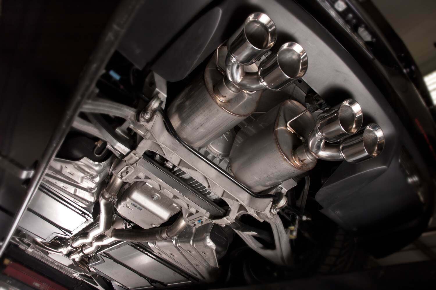 Stainless Works C609CBQUAD 2009-2013 Chevrolet Corvette C6 2.5" Axleback Exhaust (Factory Connect)