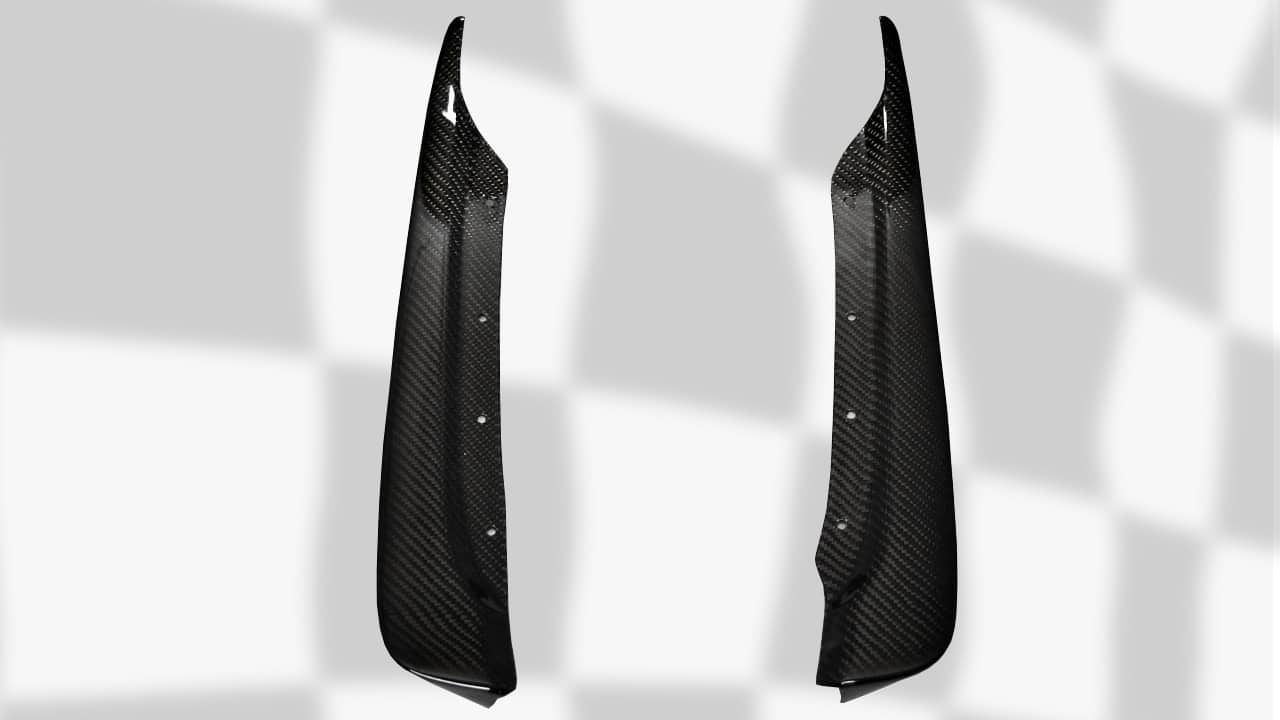 C7 Carbon Corvette C6 | Base C6 | Rear Fender - Rear Section Mudflaps - Carbon Fiber - C6-RMF-R-CF