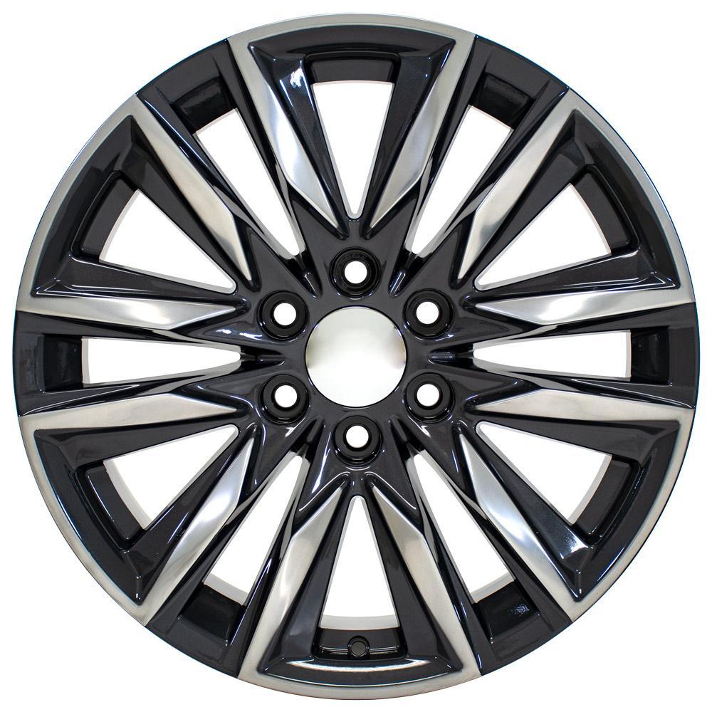 OE Wheels 20" Replica Wheel fits Cadillac Escalade - CA91 Gunmetal with Polished Face 20x9 - CA91-20090-6550-28PG