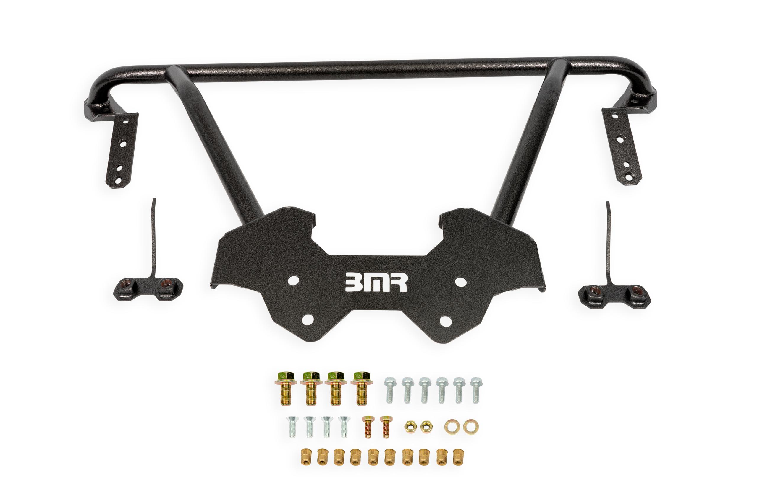 BMR Chassis Brace - Front Reinforcement Brace - Black Hammertone (1968-1972 A-Body) - CB410H