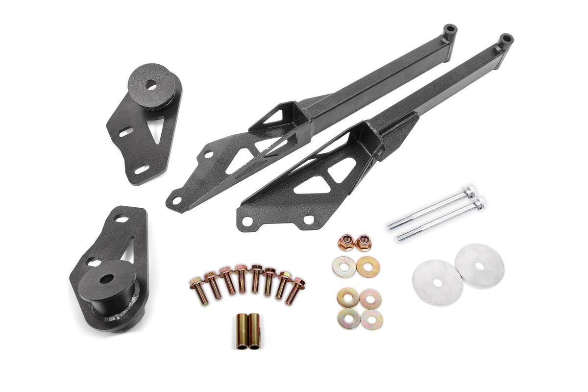 BMR CB762H Mustang Coupe 4-Piece Rear IRS Bracing System - Black Hammertone (2015-2026 Mustang S550 / S650)