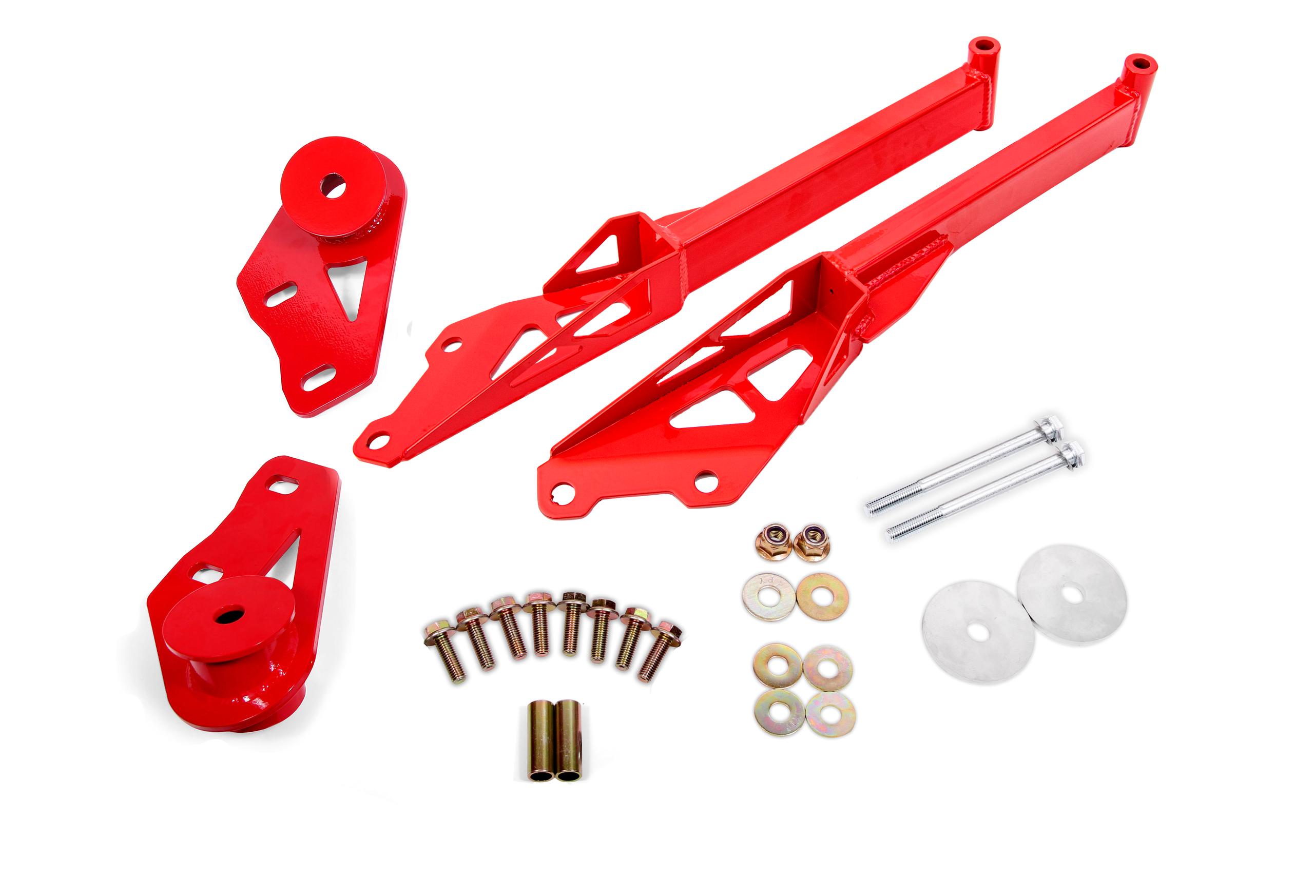 BMR CB762R Mustang Coupe 4-Piece Rear IRS Bracing System - Red (2015-2026 Mustang S550 / S650)