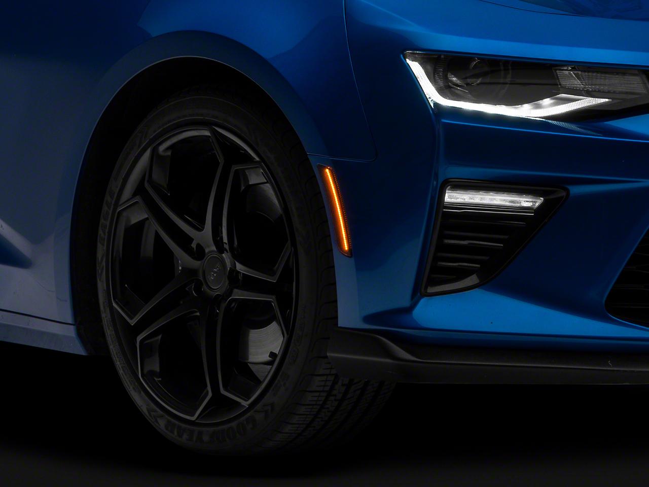 Raxiom Axial Series Led Front And Rear Side Markers; Smoked (2016-2024 Camaro) - CC2934
