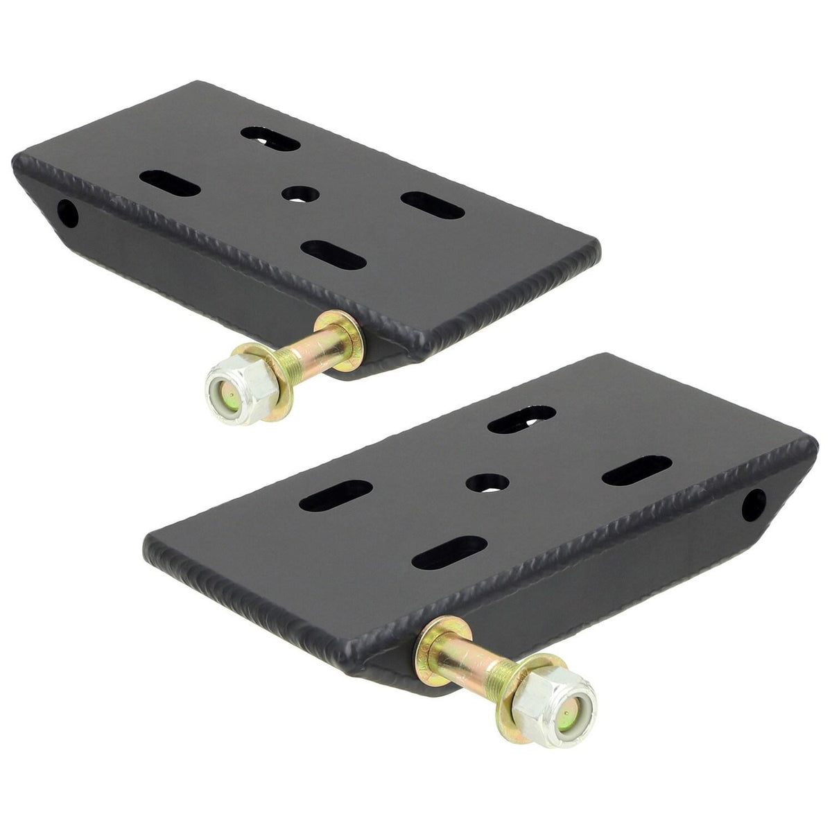 RockJock 4x4 HD Leaf Spring Plates For Use w/2 Inch Springs 76-86 Jeep CJ Front Includes Replaceable Shock Mounts Pair - CE-9031E
